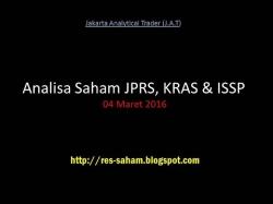 Binary Option Tutorials - trading saham Analisa Saham JPRS, KRAS & ISSP  04