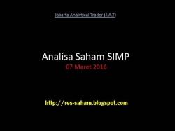 Binary Option Tutorials - trading saham Analisa Saham SIMP 07 Maret  2016 (
