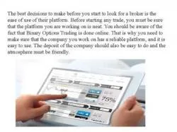 Binary Option Tutorials - TradeSolid Things to Know for Choosing Binary 